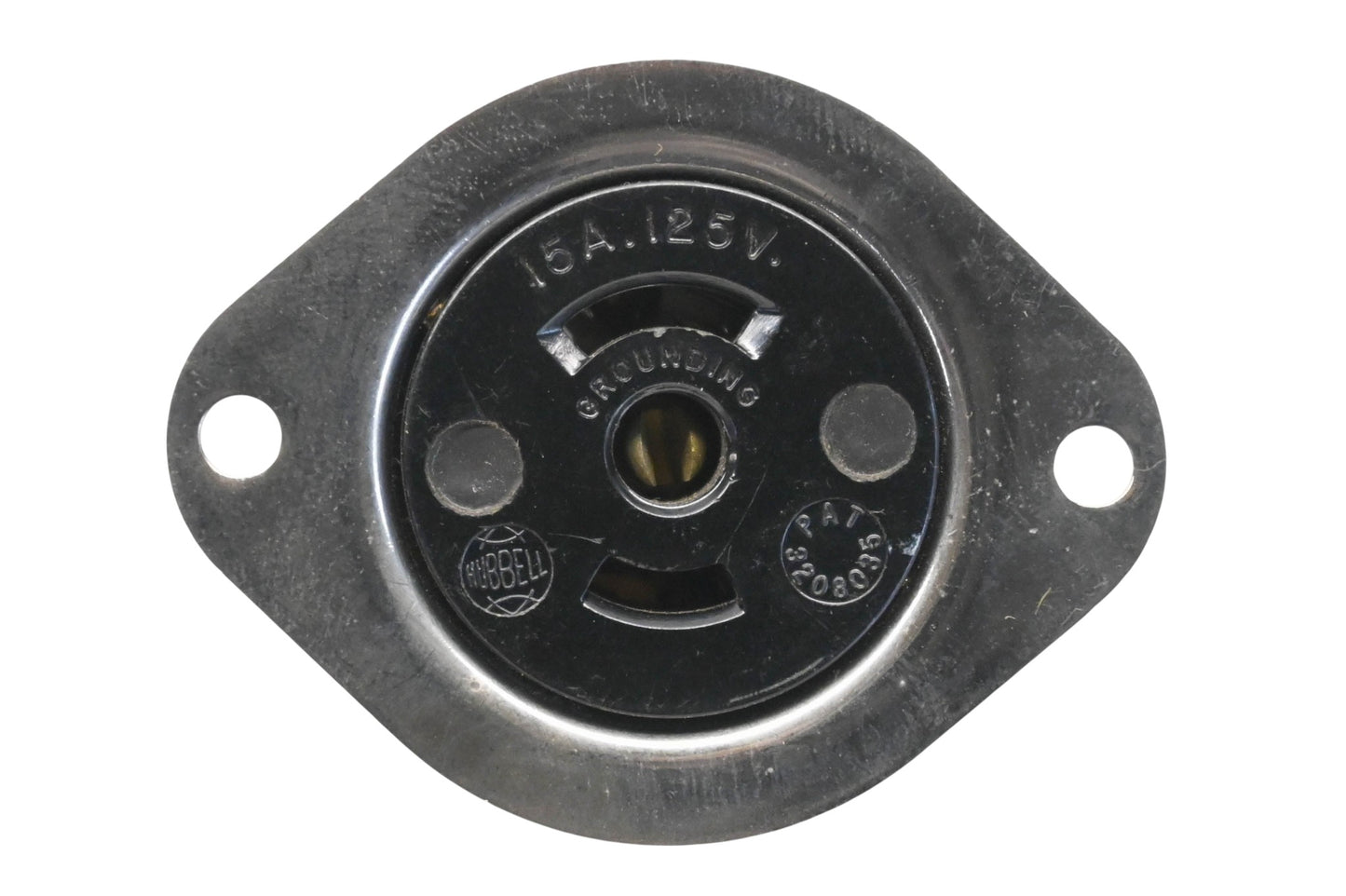 Hubbell HBL7596 15A-125V Twist-Lock Flanged Receptacle Assembly NOS