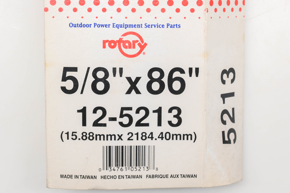Rotary 12-5213, 5L-860 5/8" x 86" V-Belt NOS