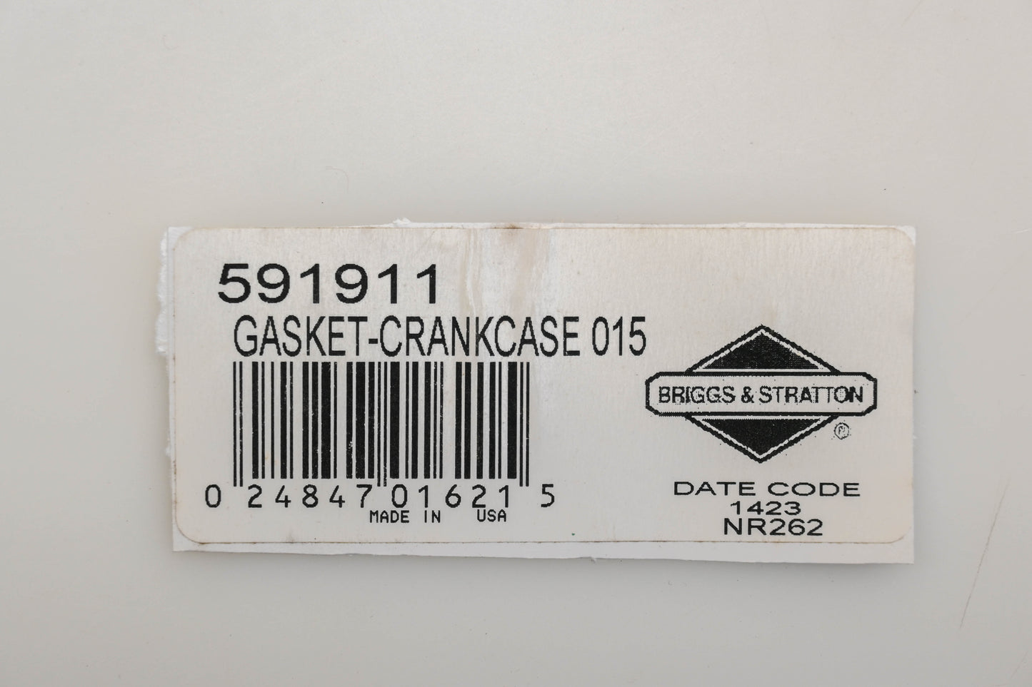 New OEM Briggs & Stratton 591911 Crankcase Gasket NOS