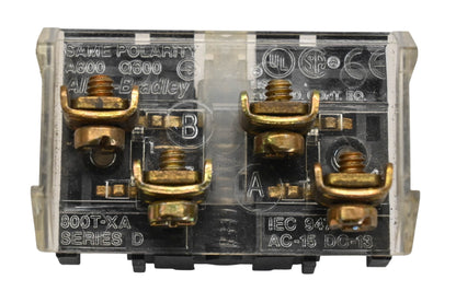 Allen-Bradley 800T-XA 600V Contact Block Series D NOS