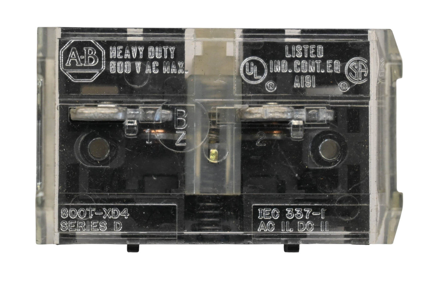 Allen-Bradley 800T-XD4 600V Contact Blocks Series D Qty 2