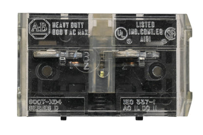 Allen-Bradley 800T-XD4 600V Contact Blocks Series D Qty 2