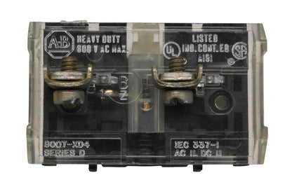 Allen-Bradley 800T-XD4 600V Contact Blocks Series D Qty 3