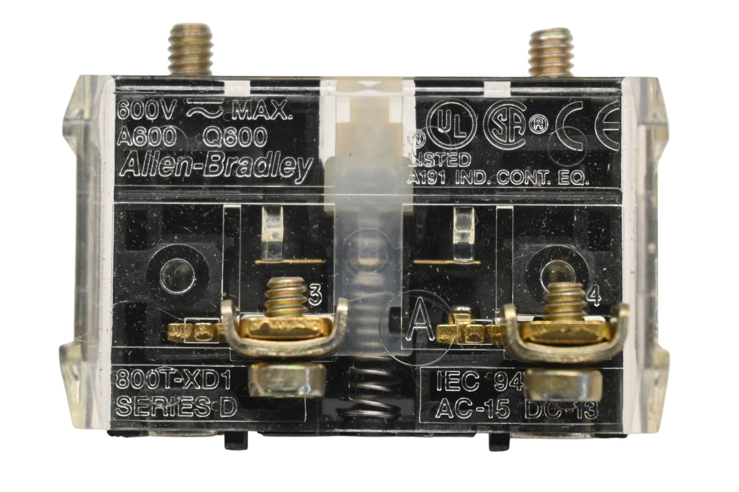 Allen-Bradley 800T-XD1 600V Contact Blocks Series D Qty 2