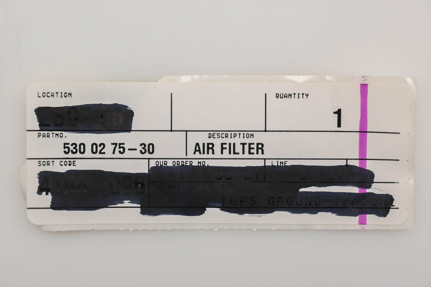 New OEM Husqvarna 530 02 75-30 Air Filter NOS