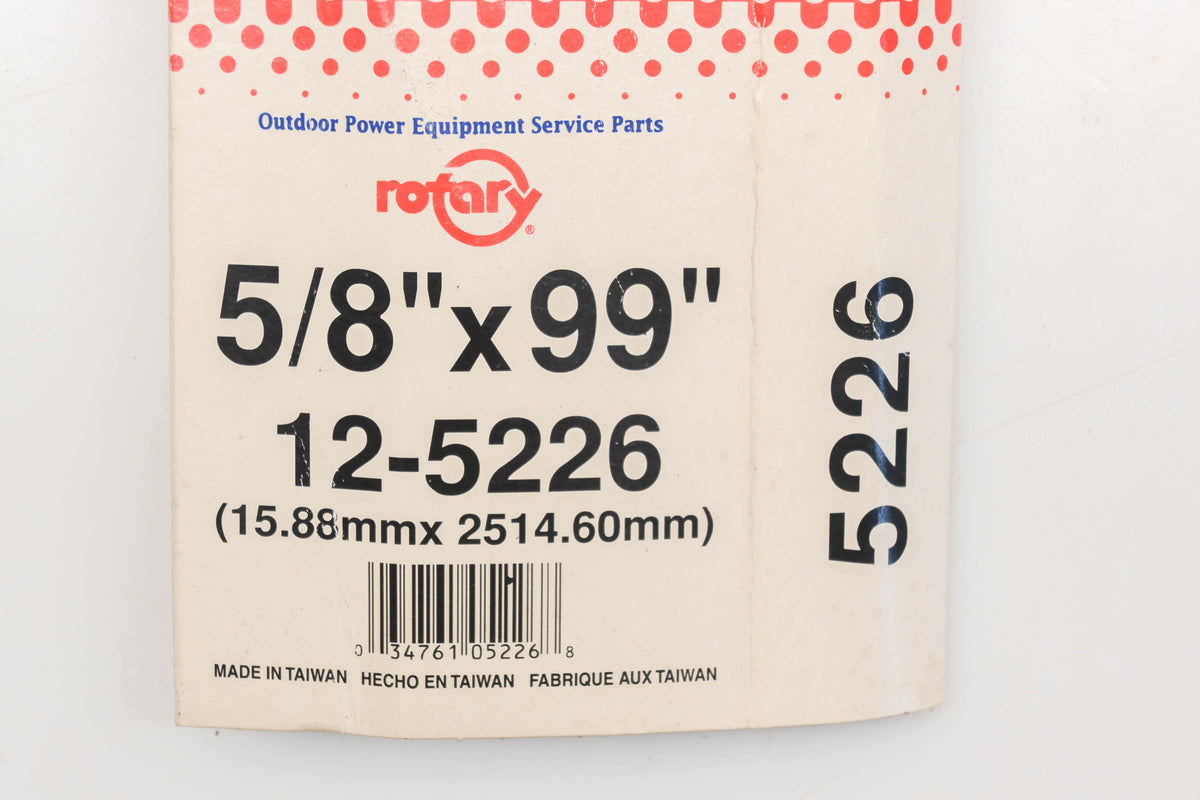 Rotary 12-5226, 5L-990 5/8" x 99" V-Belt NOS