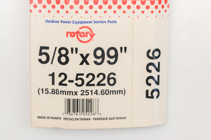 Rotary 12-5226, 5L-990 5/8" x 99" V-Belt NOS