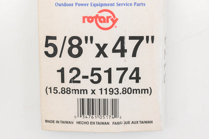 Rotary 12-5174, 5L-470 5/8" x 47" V-Belt NOS