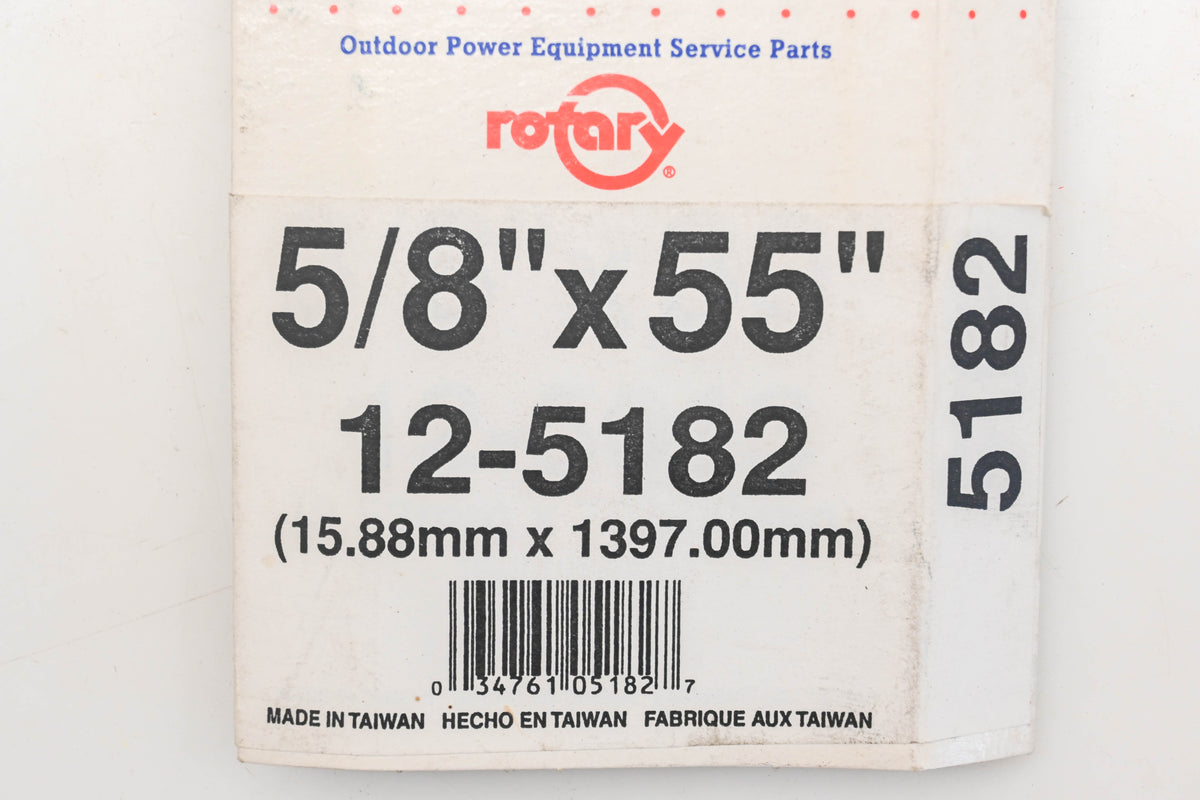 Rotary 12-5182, 5L-550 5/8" x 55" V-Belt NOS