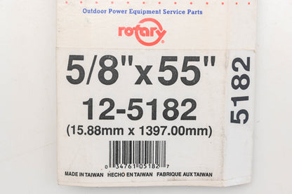 Rotary 12-5182, 5L-550 5/8" x 55" V-Belt NOS