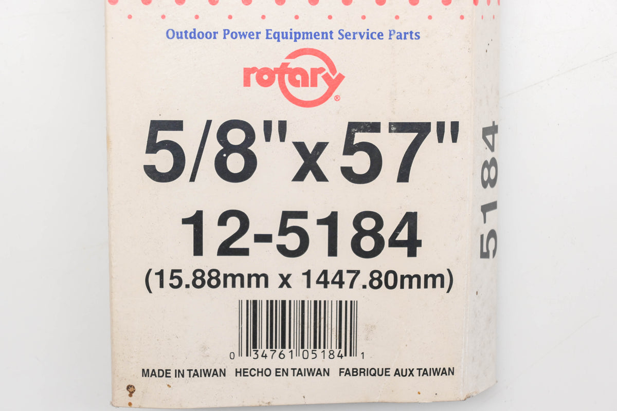 Rotary 12-5184, 5L-570 5/8" x 57" V-Belt NOS