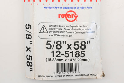 Rotary 12-5185, 5L-580 5/8" x 58" V-Belt NOS