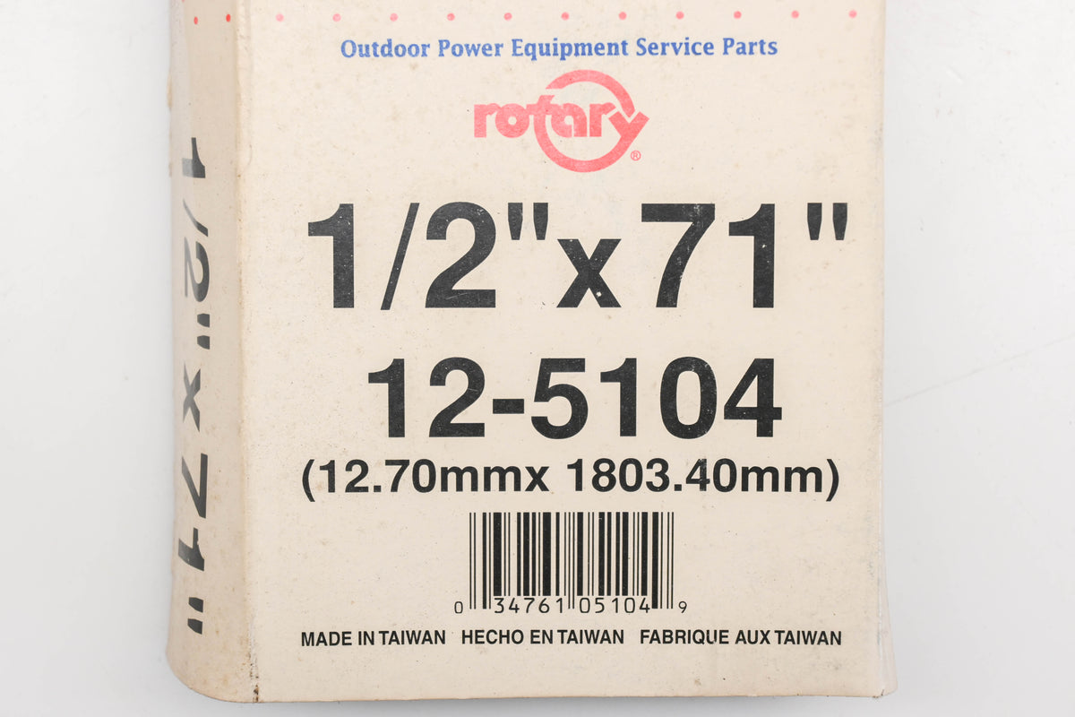 Rotary 12-5104, 4L-710 1/2" x 71" V-Belt NOS
