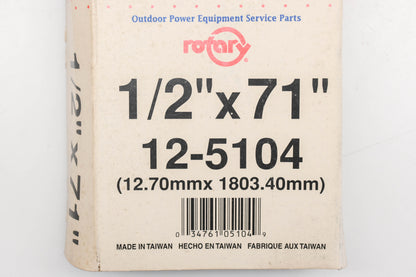 Rotary 12-5104, 4L-710 1/2" x 71" V-Belt NOS