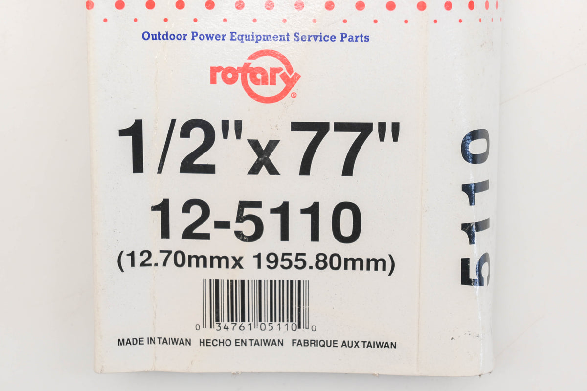 Rotary 12-5110, 4L-770 1/2" x 77" V-Belt NOS