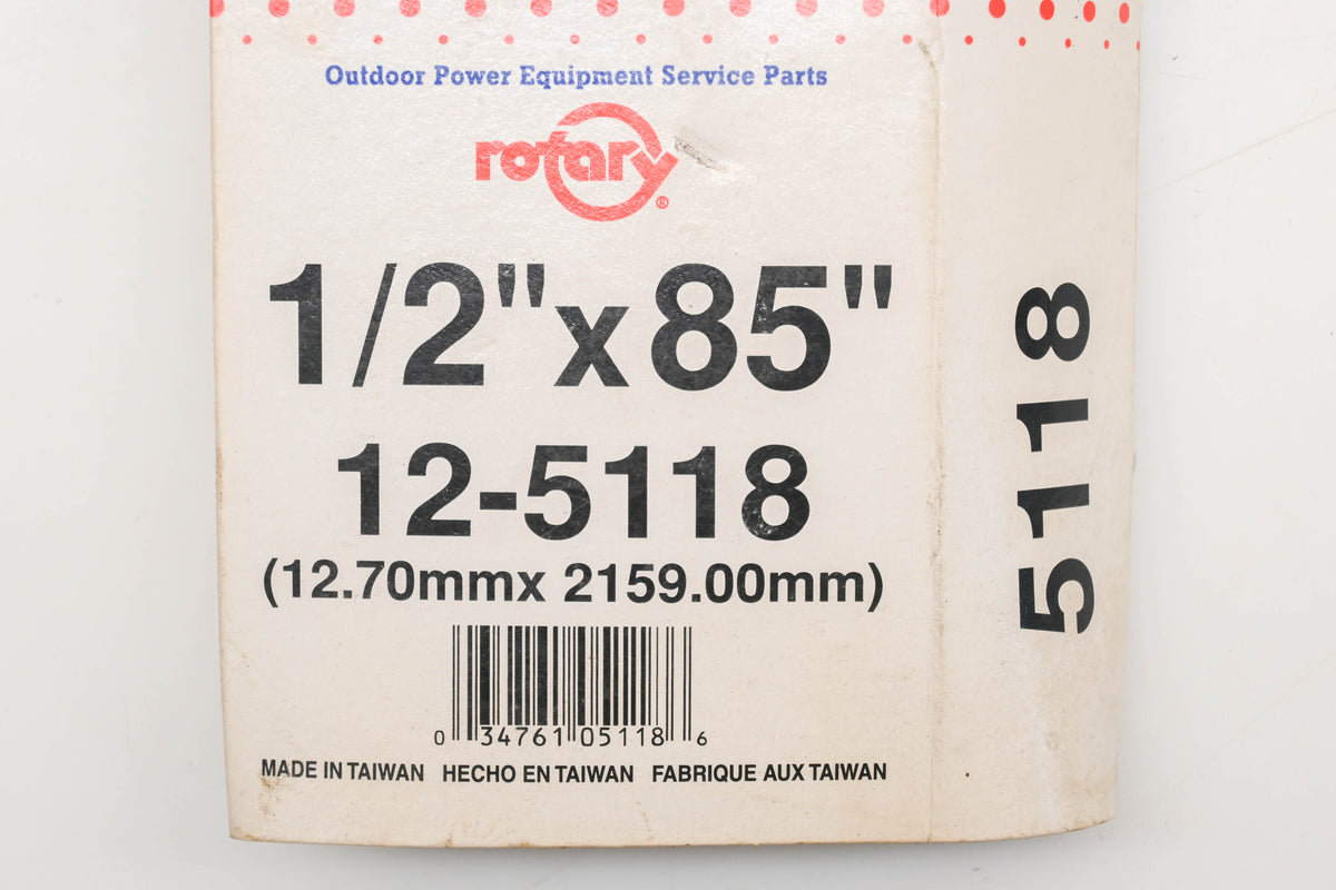 Rotary 12-5118, 4L-850 1/2" x 85" V-Belt NOS