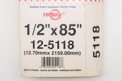 Rotary 12-5118, 4L-850 1/2" x 85" V-Belt NOS