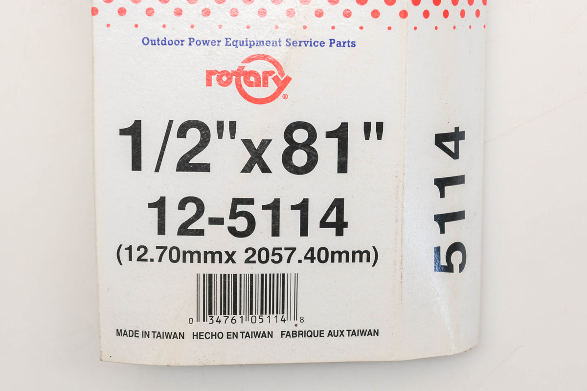 Rotary 12-5114, 4L-810 1/2" x 81" V-Belt NOS