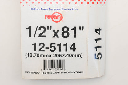 Rotary 12-5114, 4L-810 1/2" x 81" V-Belt NOS