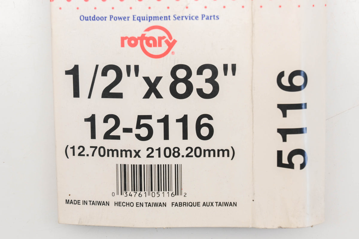Rotary 12-5116, 4L-830 1/2" x 83" V-Belt NOS