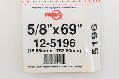 Rotary 12-5196, 5L-690 5/8" x 69" V-Belt NOS