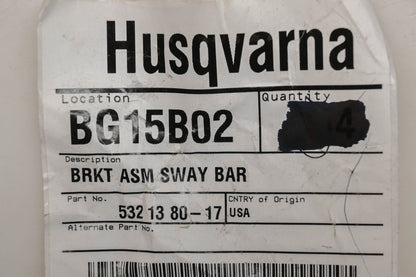 New OEM Husqvarna 532 13 80-17, 532138017 Sway Bar Bracket NOS