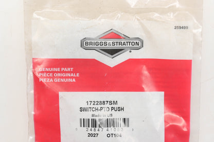 New OEM Briggs & Stratton 1722887SM PTO Switch NOS