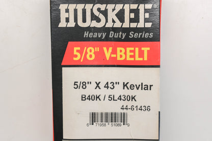 Huskee B40K, 5L430K, 44-61436 5/8" x 43" Kevlar V-Belt NOS