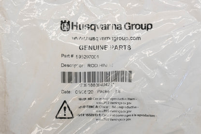 New OEM Husqvarna 595297001 Hinge Rod NOS