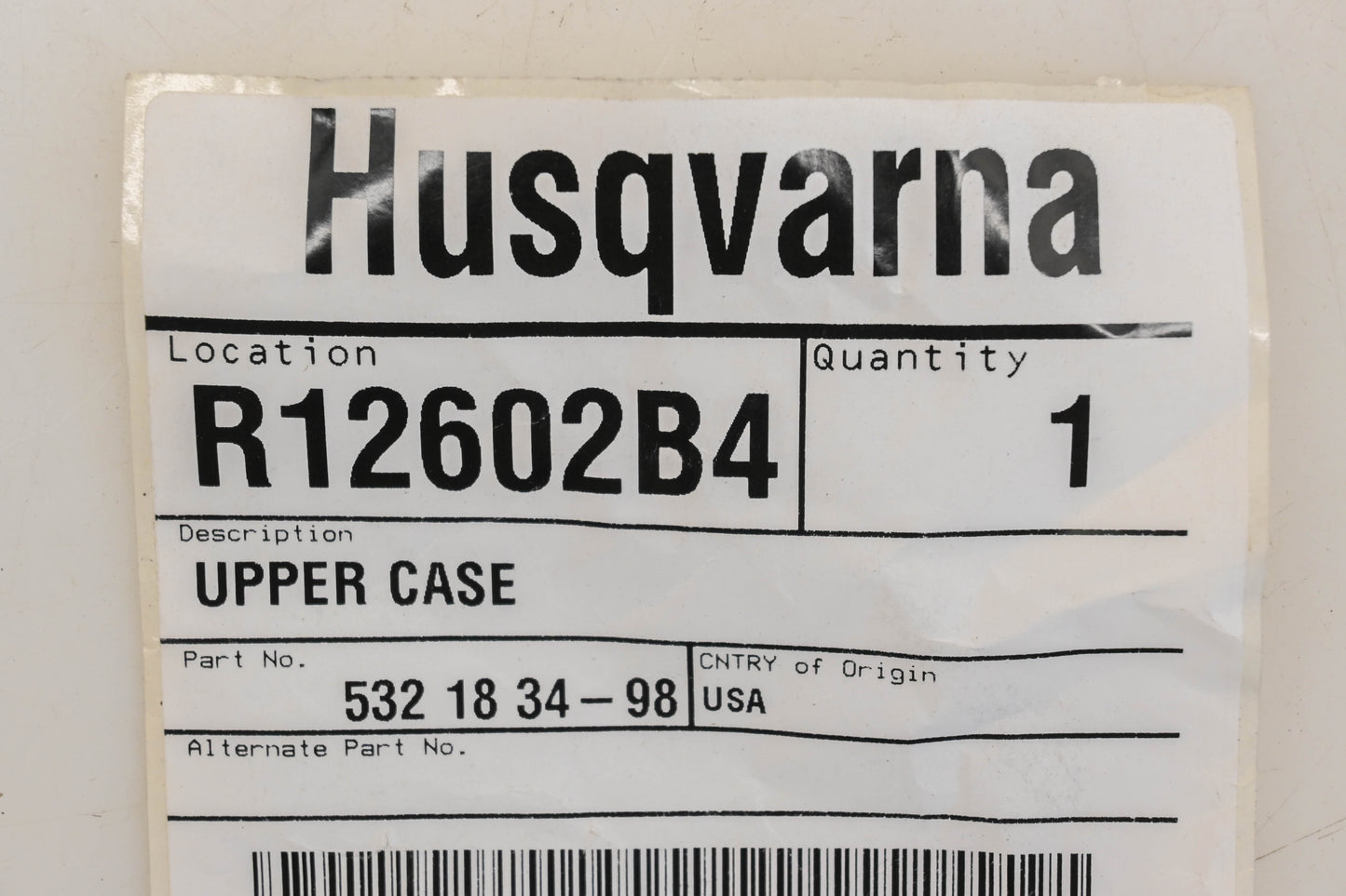 New OEM Husqvarna 532 18 34-98, 532183498 Upper Case NOS