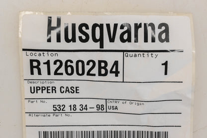 New OEM Husqvarna 532 18 34-98, 532183498 Upper Case NOS