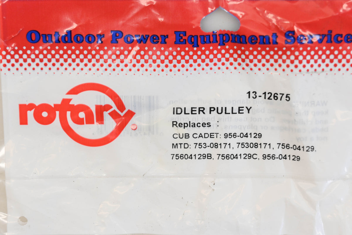 Rotary 13-12675, 956-04129, 753-08171 3/4" x 4-7/8" x 3/8" Idler Pulley NOS