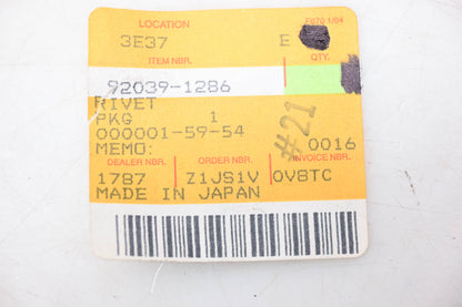 New OEM Kawasaki 92039-1286 Plastic Rivets Qty 2 NOS