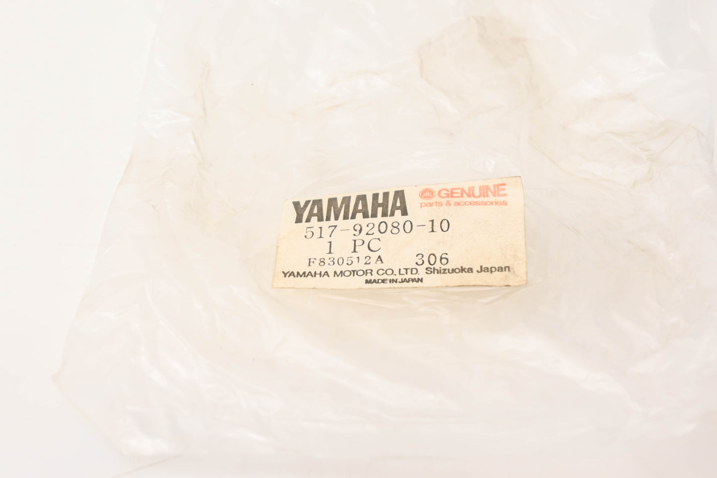 New OEM Yamaha 517-92080-10-00 Foot Rest Cover NOS