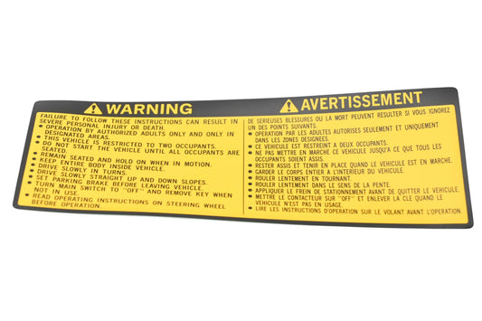 New OEM Yamaha J55-77768-10-00 Warning Label NOS