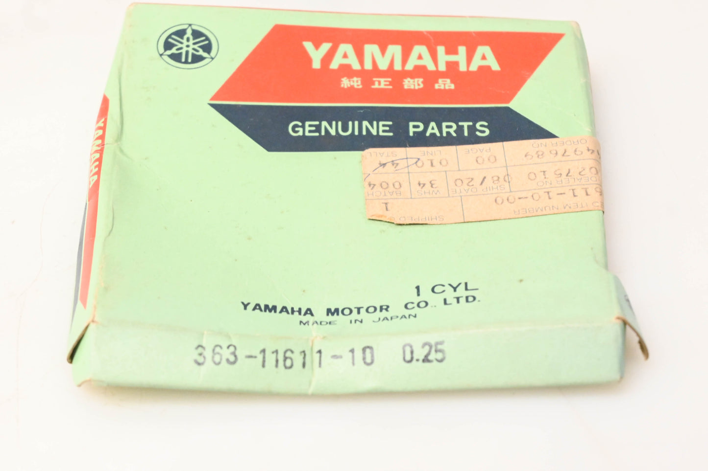 New OEM Yamaha 363-11611-10-00 Piston Ring 1st O/S NOS