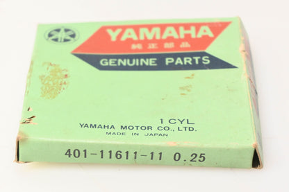 New OEM Yamaha 401-11611-11-00 Piston Ring 1st O/S NOS