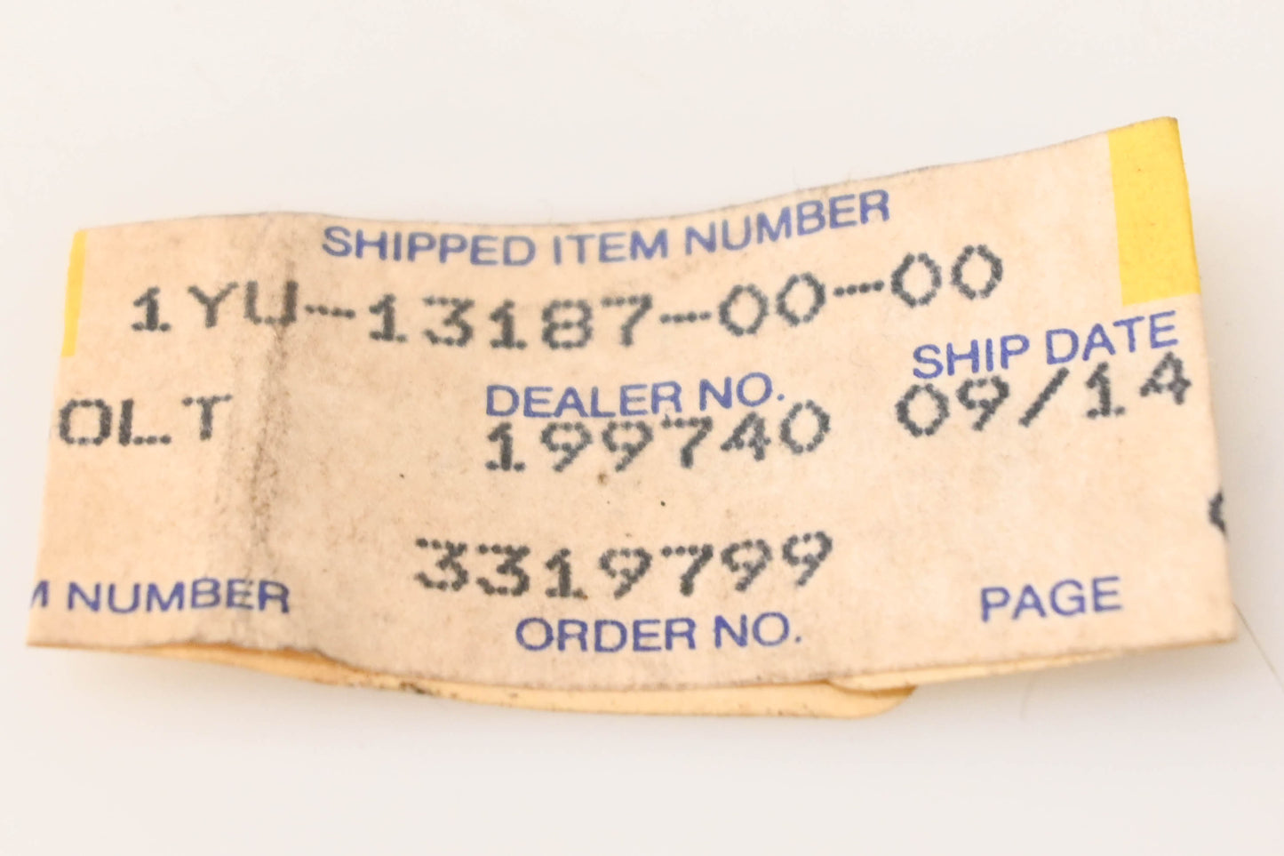 New OEM Yamaha 1YU-13187-00-00 Breather Bolt Gasket NOS