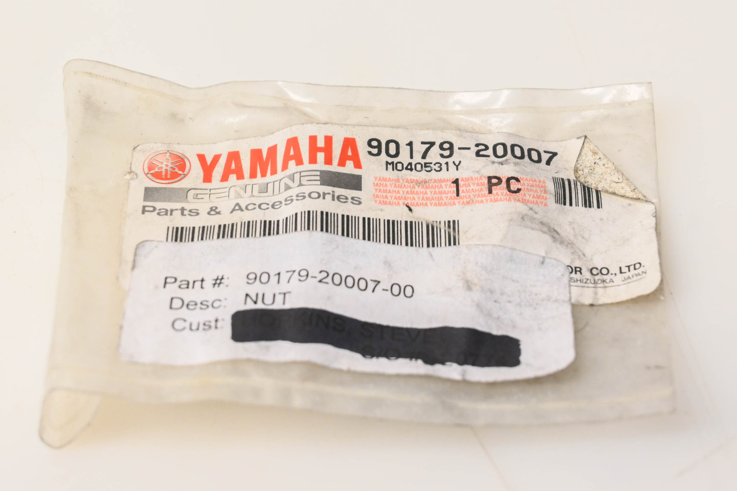 New OEM Yamaha 90179-20007-00 Nut NOS