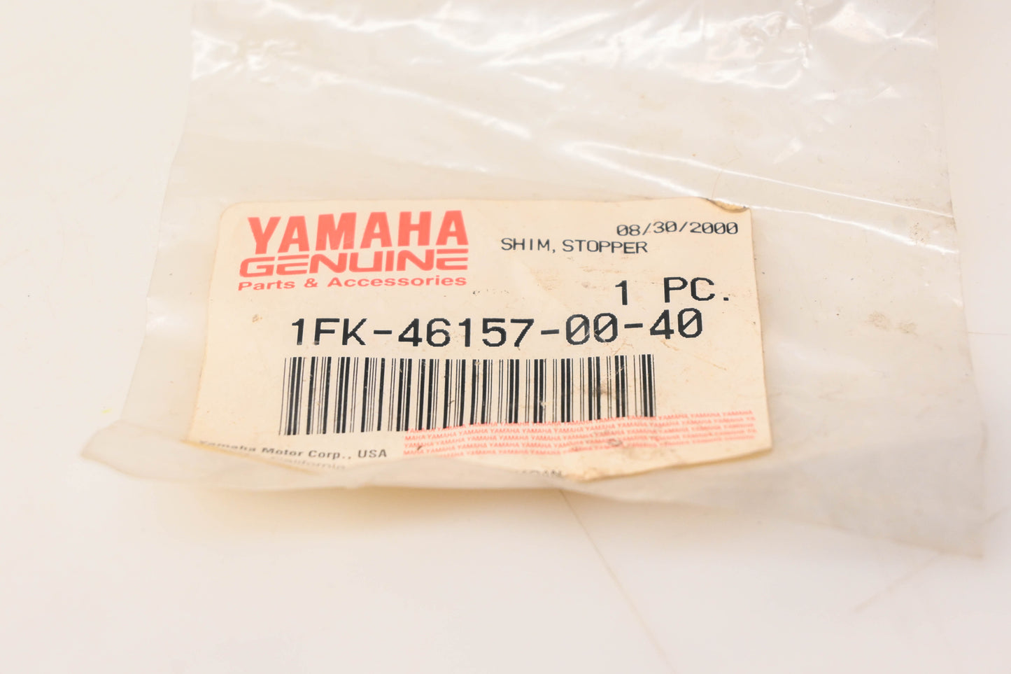 New OEM Yamaha 1FK-46157-00-40 Shim Stopper NOS