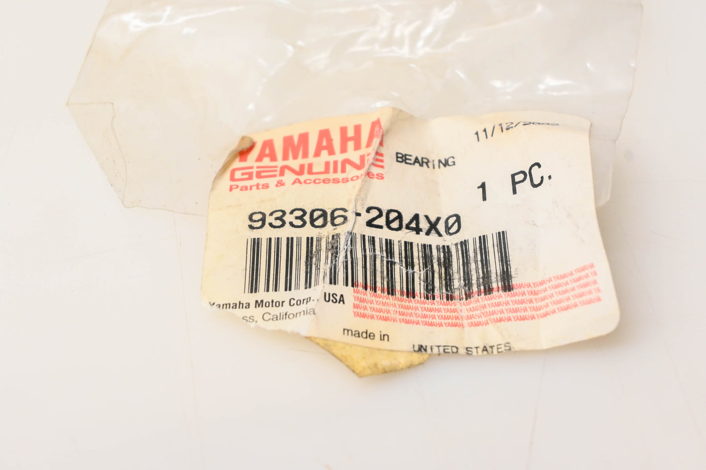New OEM Yamaha 93306-204X0-00 Bearing NOS