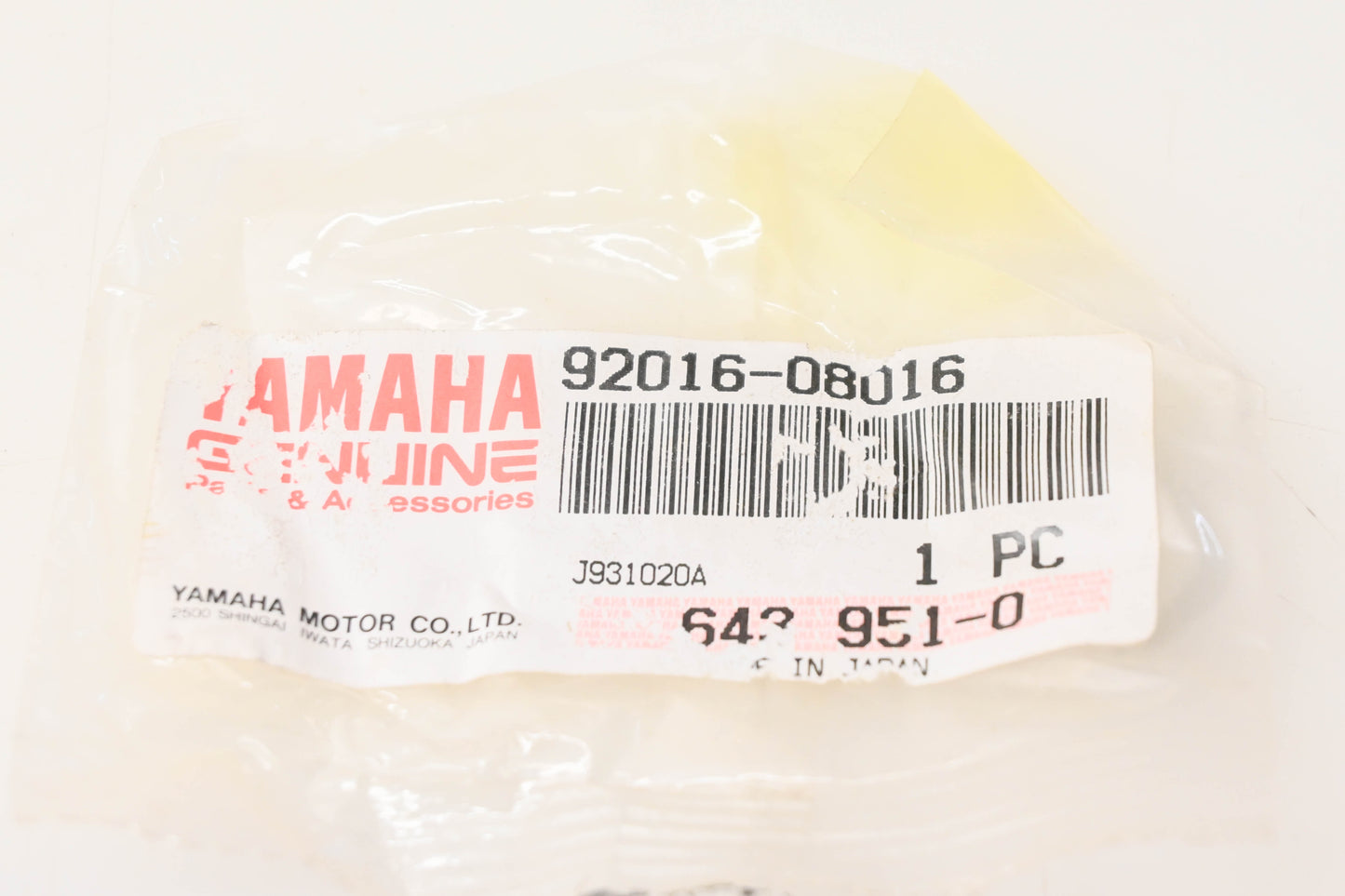 New OEM Yamaha 92016-08016-00 Button Bolt NOS