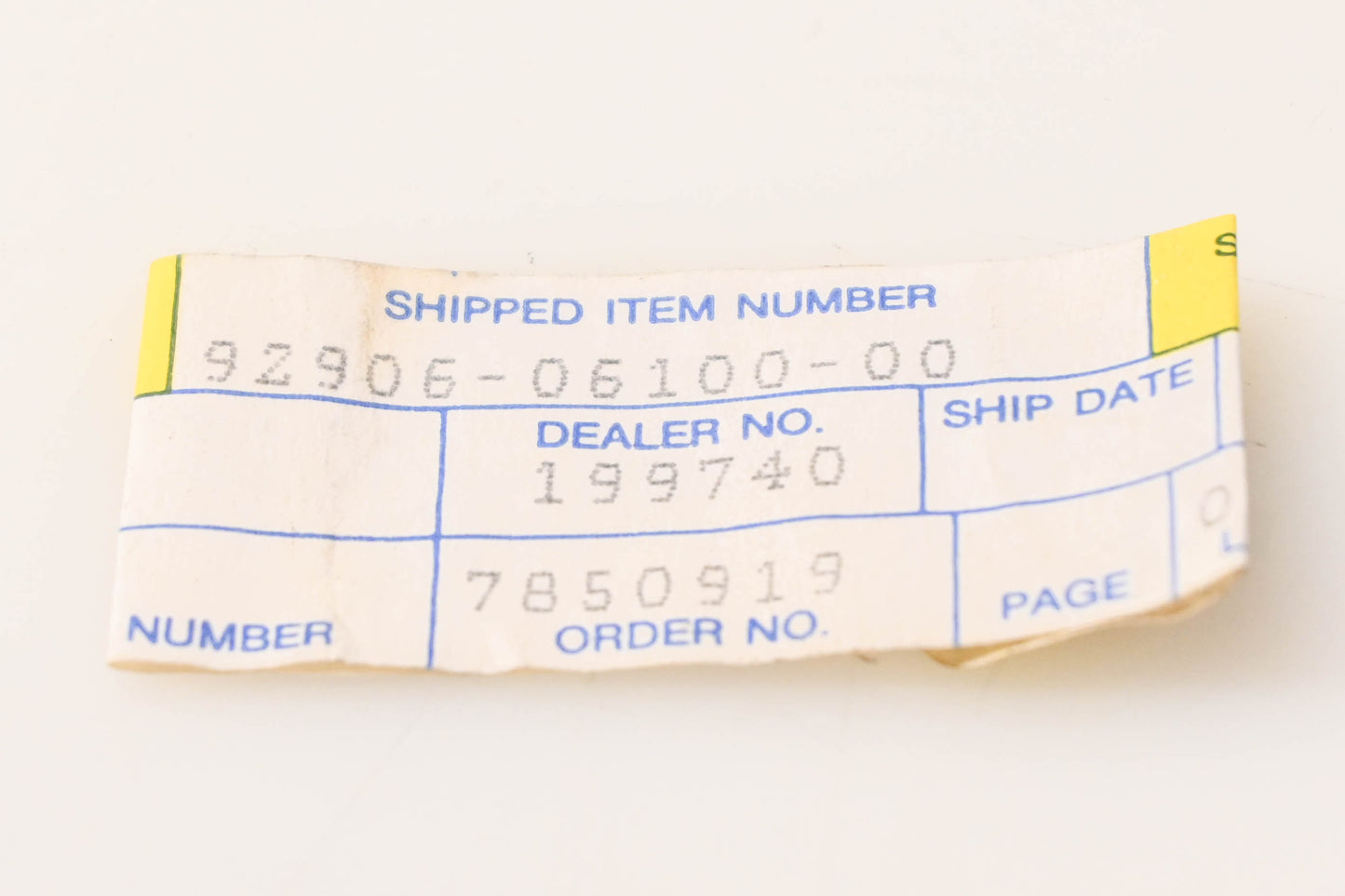 New OEM Yamaha 92906-06100-00 Spring Washer NOS