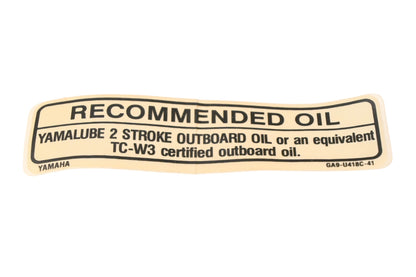 New OEM Yamaha GA9-U418C-10-00 Caution Label NOS