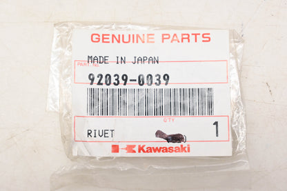 New OEM Kawasaki 92039-0039 Blind Rivet NOS