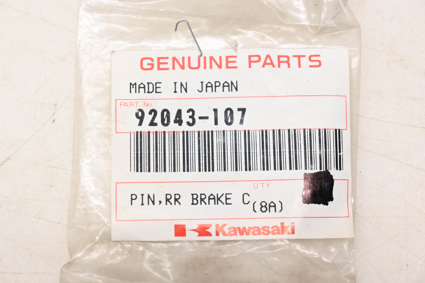 New OEM Kawasaki 92043-107 Rear Brake Cable Pin NOS