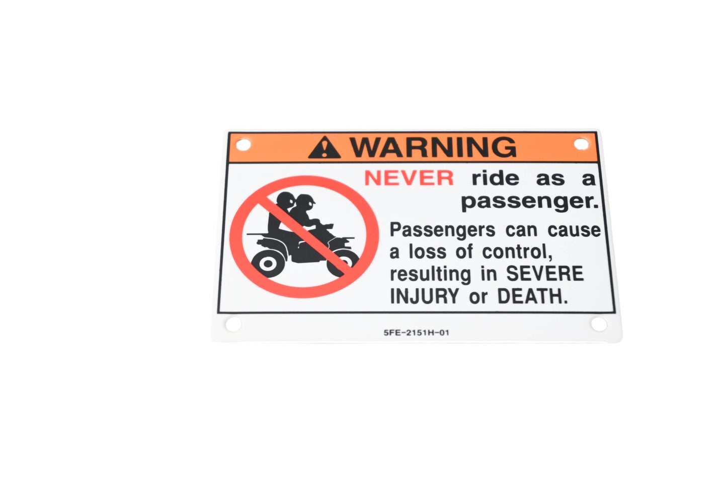 New OEM Yamaha 5FE-2151H-01-00 Warning Label NOS