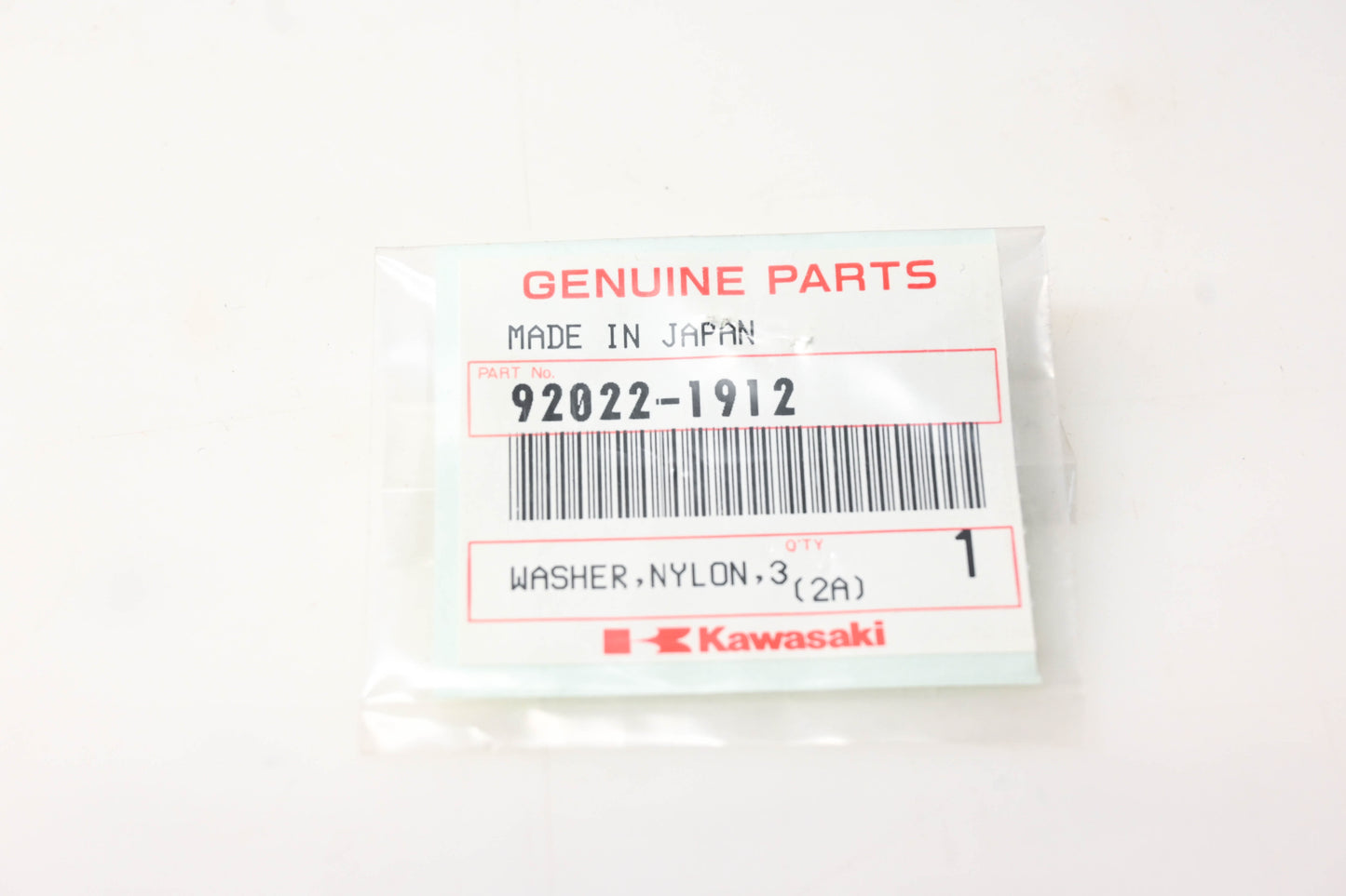 New OEM Kawasaki 92022-1912 Nylon Washer NOS