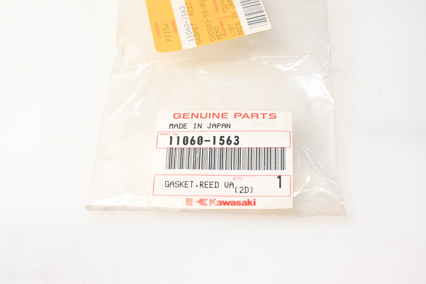New OEM Kawasaki 11060-1563 Reed Valve Intake Gasket NOS