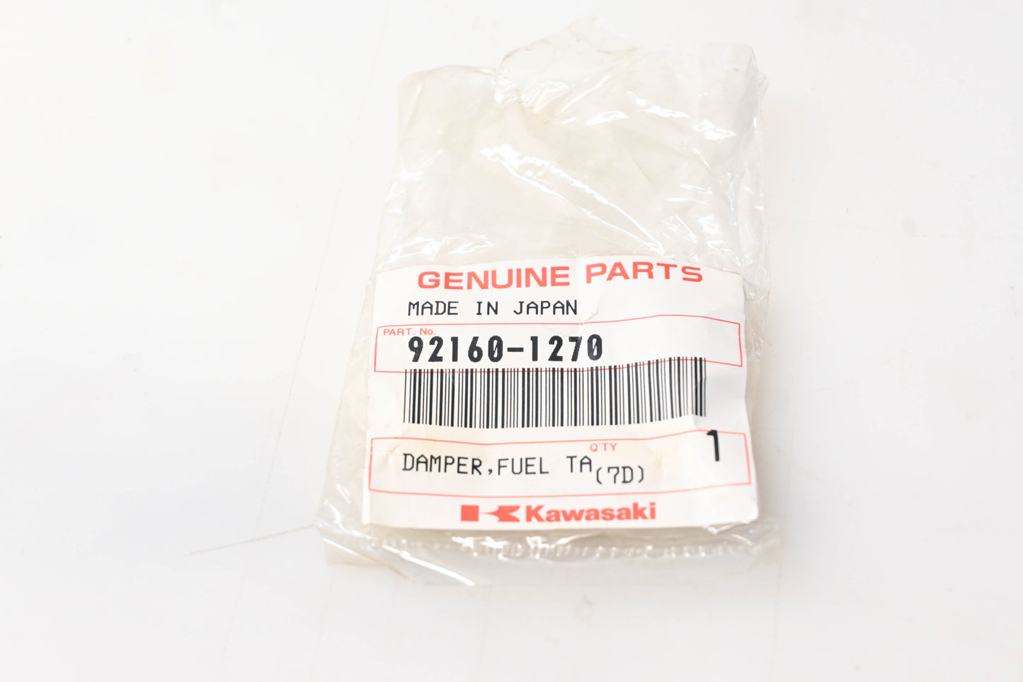 New OEM Kawasaki 92160-1270 Fuel Tank Damper NOS